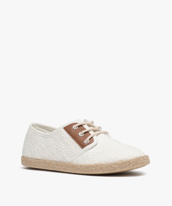 Derbies femme souples en toile et lacets cordelette vue2 - GEMO (SPORTSWR) - GEMO