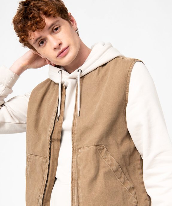 Veste sans manches à fermeture zippée homme vue1 - GEMO (HOMME) - GEMO