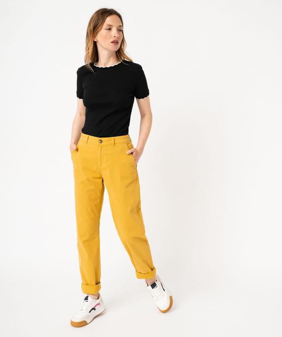 Pantalon chino coupe regular femme vue6 - GEMO(FEMME PAP) - GEMO