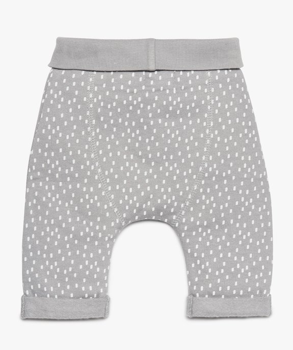 Pantalon bébé imprimé en molleton doux et patchs velours vue2 - GEMO(BB COUCHE) - GEMO