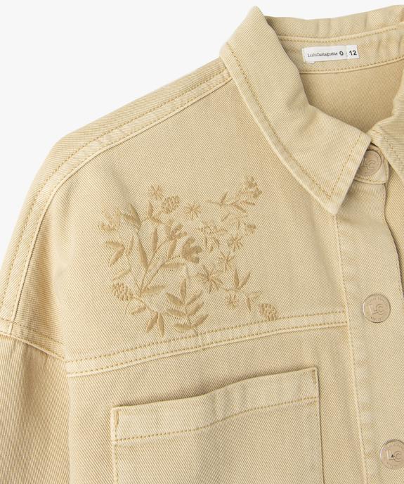 Veste fille avec motifs brodés - LuluCastagnette vue2 - LULUCASTAGNETTE - GEMO
