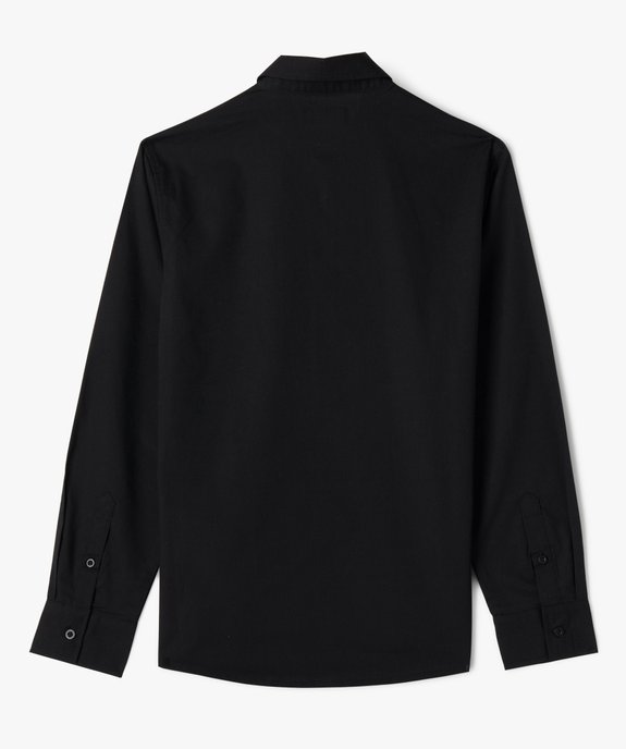 Chemise unie à manches longues garçon vue6 - GEMO 4G GARCON - GEMO