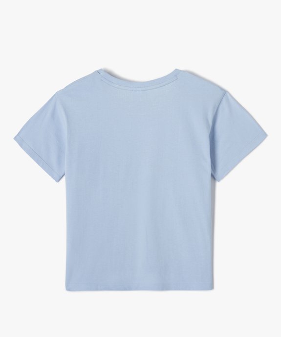 Tee-shirt fille coupe crop top motif Stitch - Disney vue3 - LILO & STITCH - GEMO