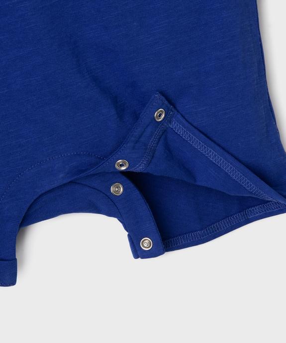 Combishort sans manches avec motif estival bébé garçon vue2 - GEMO 4G BEBE - GEMO