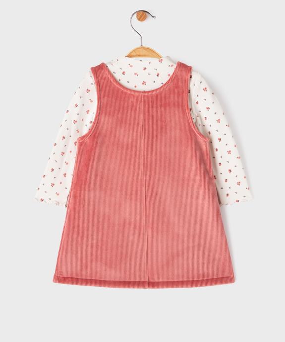 Ensemble 2 pièces robe + tee-shirt manches longues bébé fille - GEMO(BEBE DEBT) Ensemble 2 pièces robe + tee-shirt manches longues bébé fille vue4 - GEMO(BEBE DEBT) - GEMO