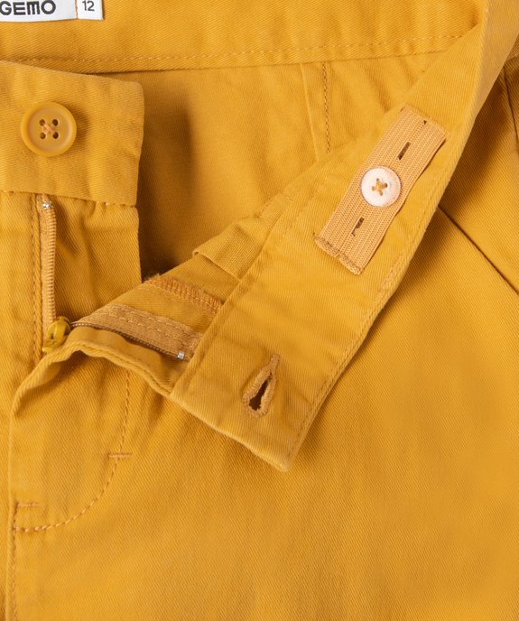 Bermuda coupe chino regular en toile de coton garçon vue2 - GEMO 4G GARCON - GEMO