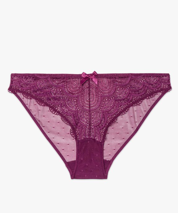 Culottes en dentelle et tulle femme (lot de 2) vue4 - GEMO(HOMWR FEM) - GEMO