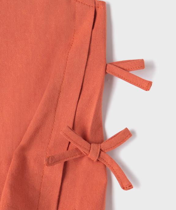 Blouse sans manches avec noeuds sur les côtés fille vue3 - GEMO 4G FILLE - GEMO