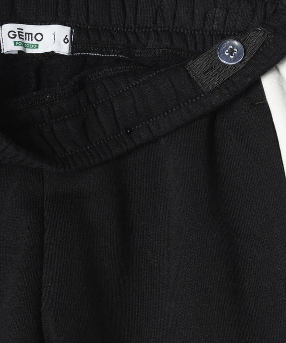 Pantalon de jogging avec bandes contrastantes fille vue3 - GEMO 4G FILLE - GEMO