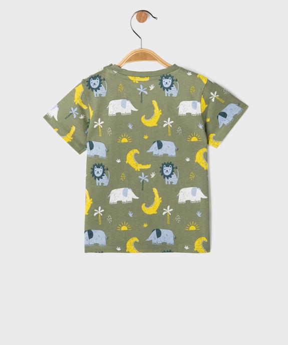 Tee-shirt manches courtes avec motifs animaux bébé garçon vue3 - GEMO 4G BEBE - GEMO