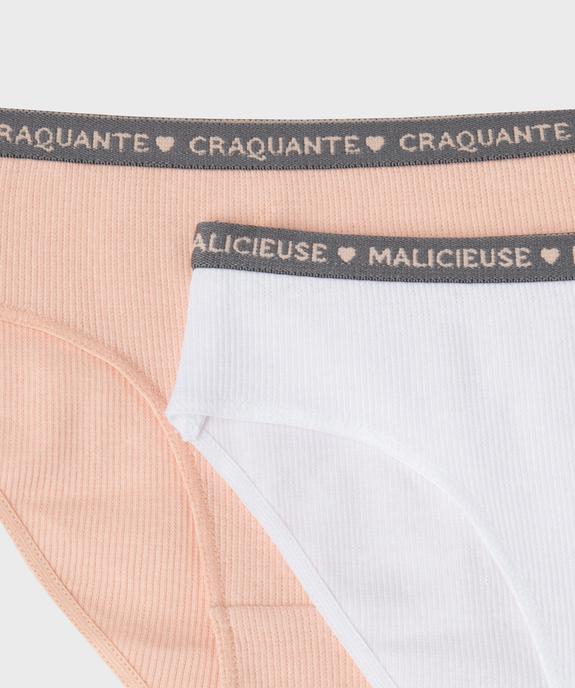 Culottes en coton stretch motifs fruits fille (lot de 3) vue2 - GEMO 4G FILLE - GEMO
