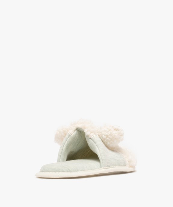 Chaussons mules en maille peluche avec oreilles femme vue4 - GEMO(HOMWR FEM) - GEMO
