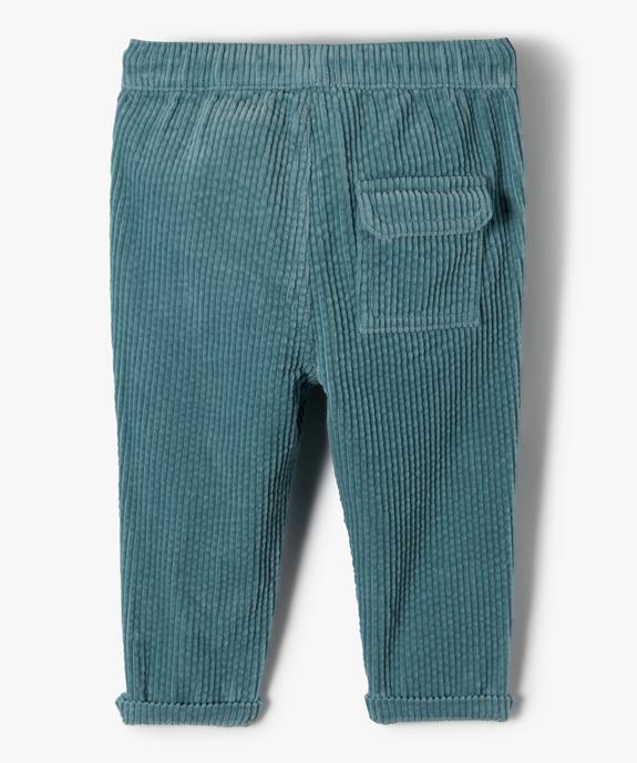Pantalon bébé garçon en velours côtelé à taille élastiquée vue3 - GEMO(BEBE DEBT) - GEMO