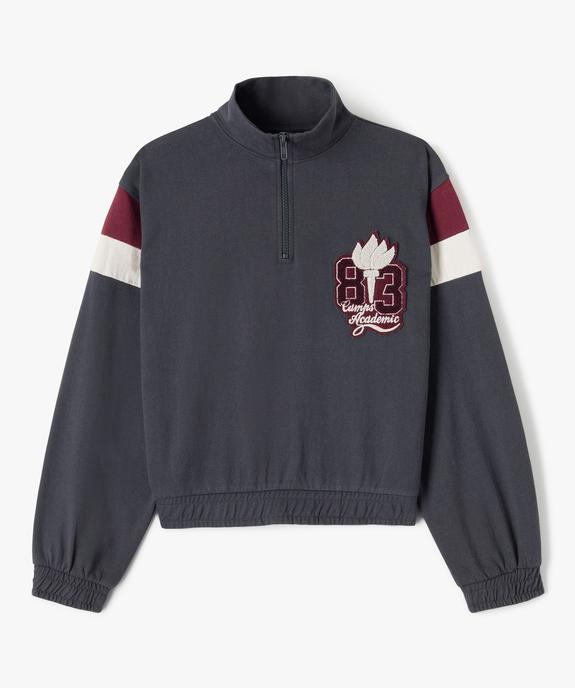 Sweat col camionneur en molleton fin garçon - Camps United vue1 - CAMPS - GEMO