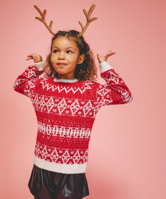 Pull jacquard esprit Noël fille vue1 - GEMO (ENFANT) - GEMO