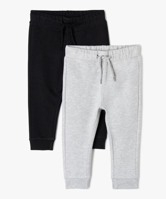 Pantalon de jogging bébé garçon en maille intérieur molletonné (lot de 2) vue1 - GEMO 4G BEBE - GEMO