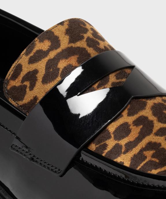 Mocassins vernis avec dessus à motif léopard femme - Follow Me vue6 - FOLLOW ME - GEMO
