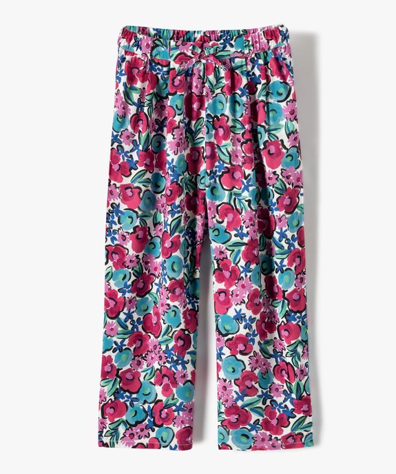 Pantalon fille fluide imprimé coupe ample vue1 - GEMO (ENFANT) - GEMO