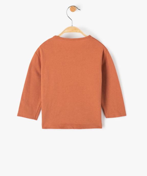 Tee-shirt bébé fille à manches longues imprimé à fentes latérales vue3 - GEMO(URBAIN) - GEMO