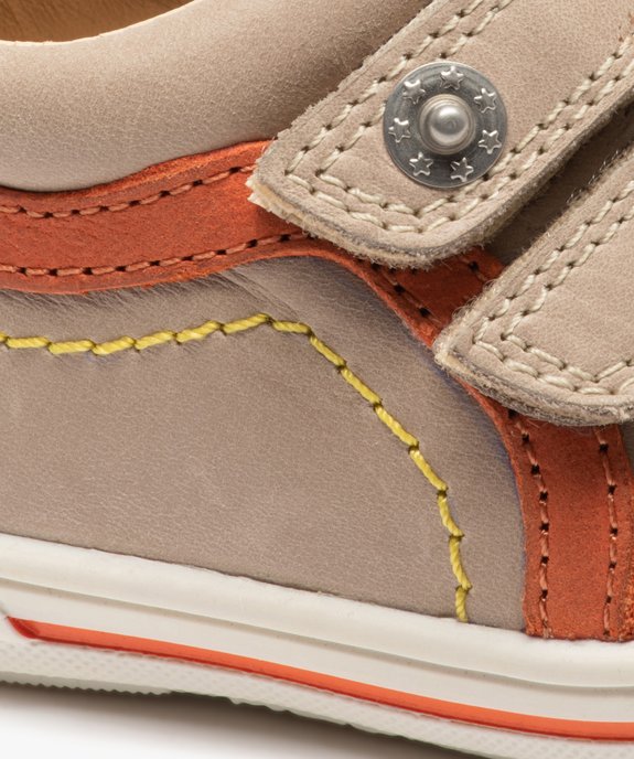 Baskets premiers pas bébé garçon dessus cuir – NA! vue6 - NA! - GEMO