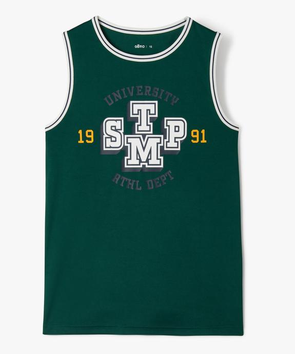 Débardeur sport esprit campus garçon vue1 - GEMO (JUNIOR) - GEMO