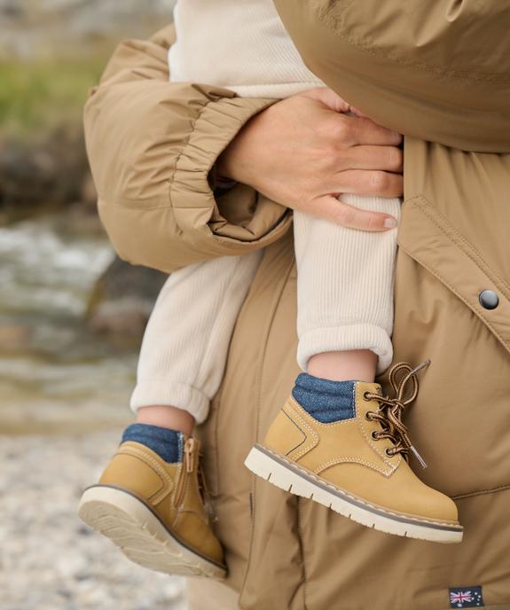 Chaussures montantes à lacets et zip bébé garçon vue1 - BUGGY - GEMO