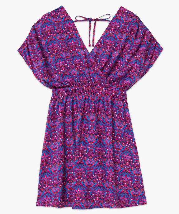 Robe femme avec double décolleté cache-coeur vue4 - GEMO(FEMME PAP) - GEMO