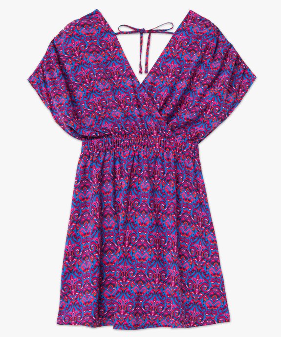 Robe femme avec double décolleté cache-coeur vue4 - GEMO(FEMME PAP) - GEMO