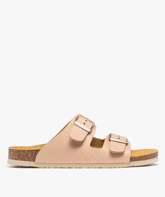 Mules pailletées avec semelle intérieure cuir à reliefs ergonomiques femme vue2 - FOLLOW ME G4G - GEMO