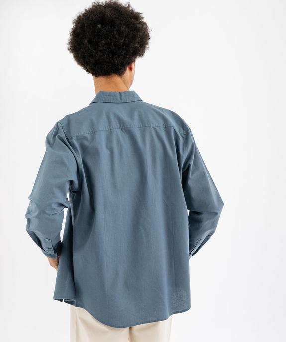 Chemise en coton et lin homme vue3 - GEMO 4G HOMME - GEMO