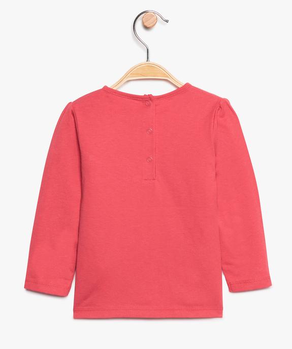 Tee-shirt bébé fille à épaules froncées et poche poitrine vue2 - GEMO 4G BEBE - GEMO
