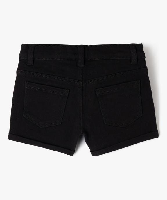 Short en jean coloré en denim stretch fille vue3 - GEMO 4G FILLE - GEMO