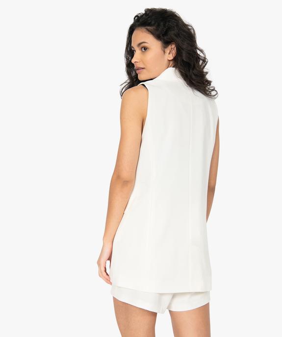 Blazer femme long sans manches vue3 - GEMO(FEMME PAP) - GEMO