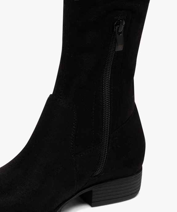 Bottes fille montantes en velours uni avec tige souple vue6 - GEMO (ENFANT) - GEMO