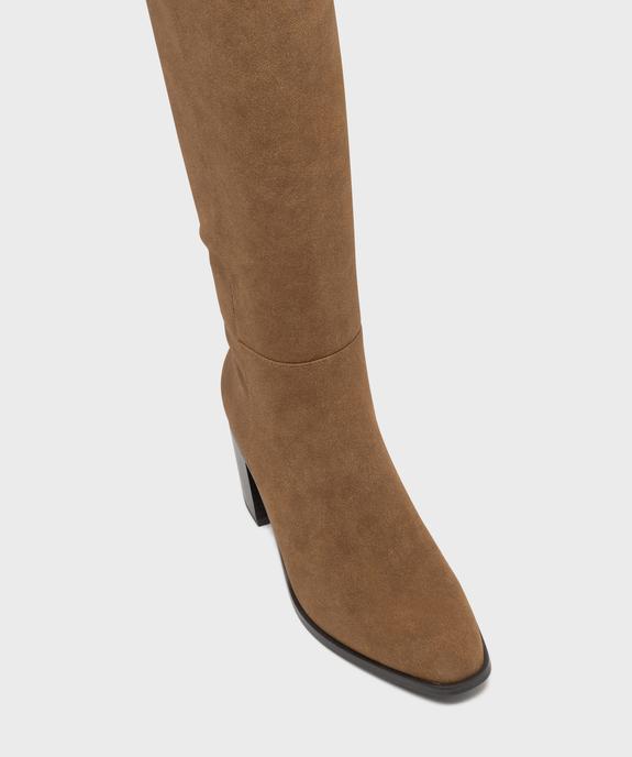 Bottes à talon en suédine femme vue5 - FOLLOW ME - GEMO