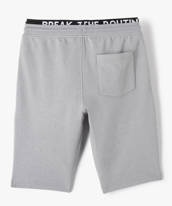 Bermuda garçon en maille avec ceinture élastique fantaisie vue3 - GEMO (JUNIOR) - GEMO