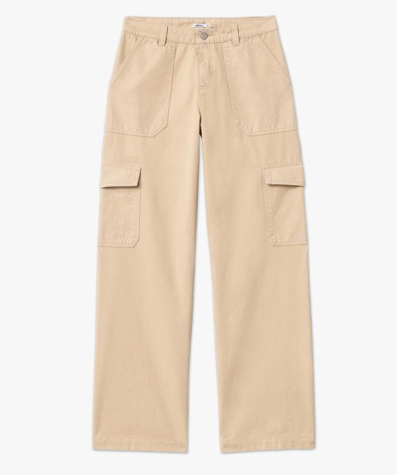 Pantalon large coupe cargo femme vue4 - GEMO 4G FEMME - GEMO