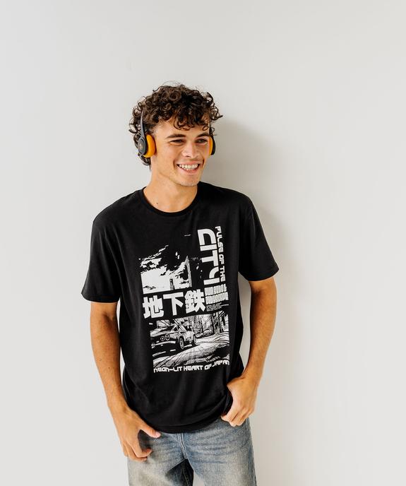 Tee-shirt manches courtes avec motif XXL homme vue6 - GEMO (HOMME) - GEMO