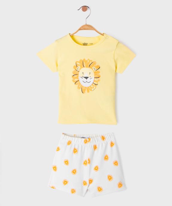 Ensemble 2 pièces avec motif lion bébé garçon tee-shirt et short vue1 - GEMO 4G BEBE - GEMO
