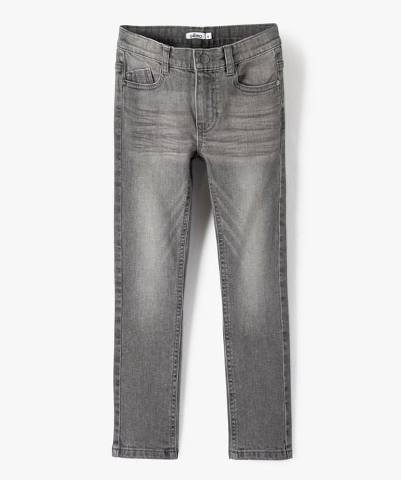 Jean garçon coupe slim 5 poches vue1 - GEMO 4G GARCON - GEMO