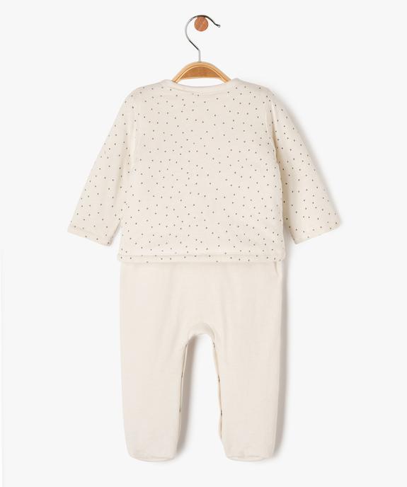 Ensemble 2 pièces bébé fille combinaison et gilet vue5 - GEMO 4G BEBE - GEMO