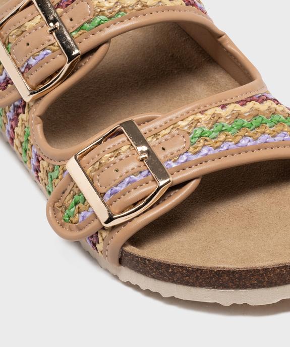 Sandales 2 brides effet raphia femme - Valentina Baldano vue6 - VALENTINA BALDA - GEMO