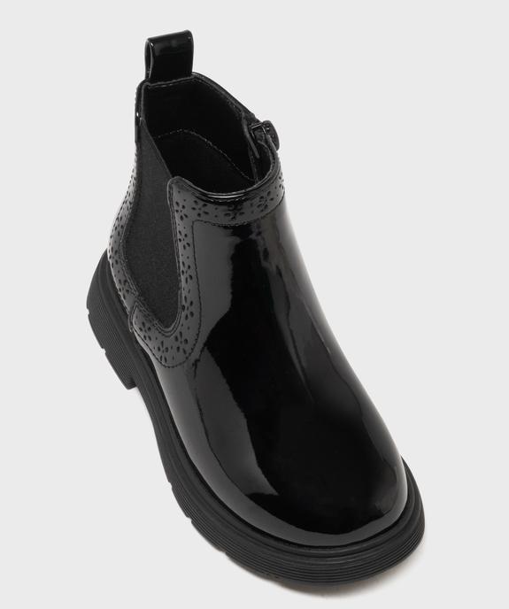 Boots Chelsea vernies à fermeture zippée fille - Lovely Wings vue5 - LOVELY WINGS - GEMO