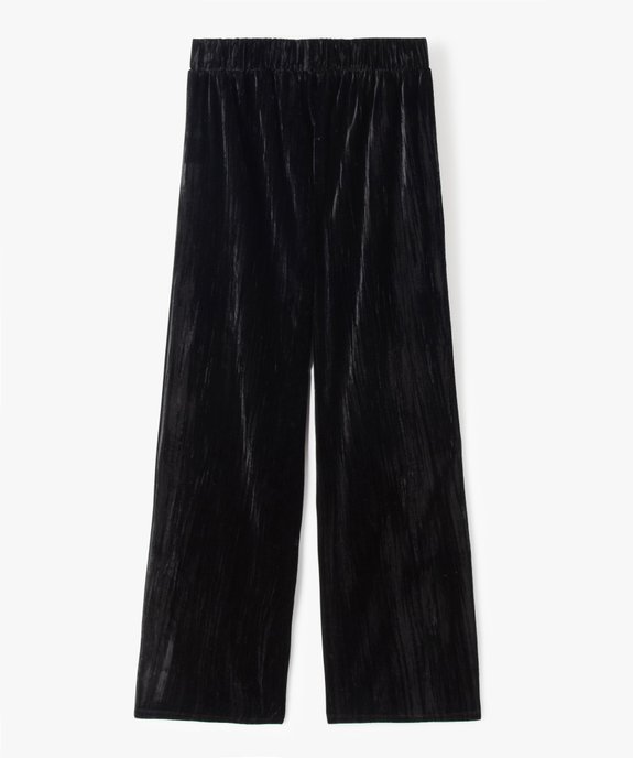 Pantalon fille large en velours froissé vue3 - GEMO (JUNIOR) - GEMO