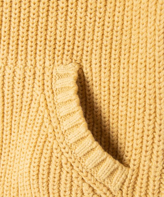 Pull bébé garçon en grosse maille avec poche kangourou vue2 - GEMO(BEBE DEBT) - GEMO