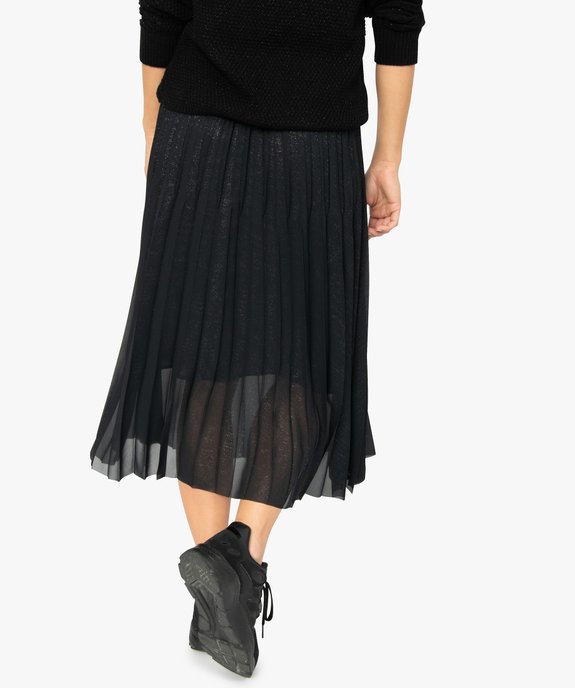 Jupe femme plissée à paillette et taille élastiquée vue3 - GEMO(FEMME PAP) - GEMO
