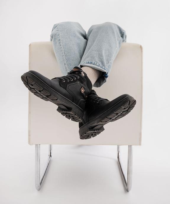 Boots fourrées à lacets, zip et épaisse semelle crantée homme vue1 - MARIO BALDANO - GEMO