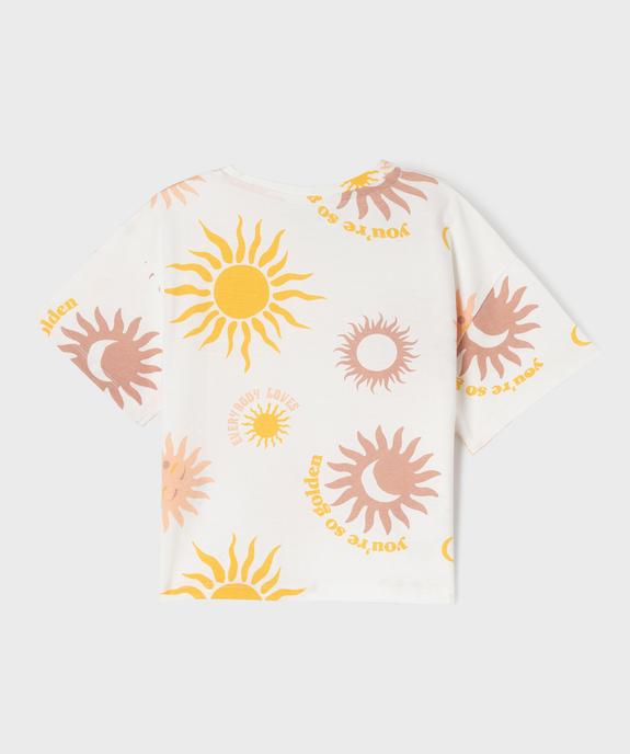 Tee-shirt oversize à larges motifs fille vue3 - GEMO 4G FILLE - GEMO