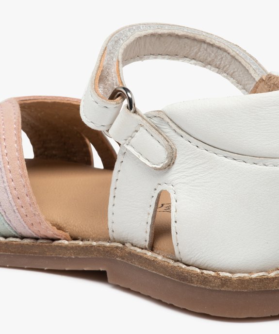 Sandales bébé fille en cuir motif arc-en-ciel – NA! vue6 - NA! - GEMO