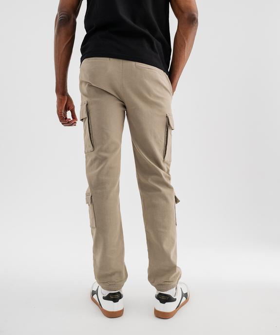 Pantalon jogger coupe cargo avec taille ajustable homme vue5 - GEMO (HOMME) - GEMO